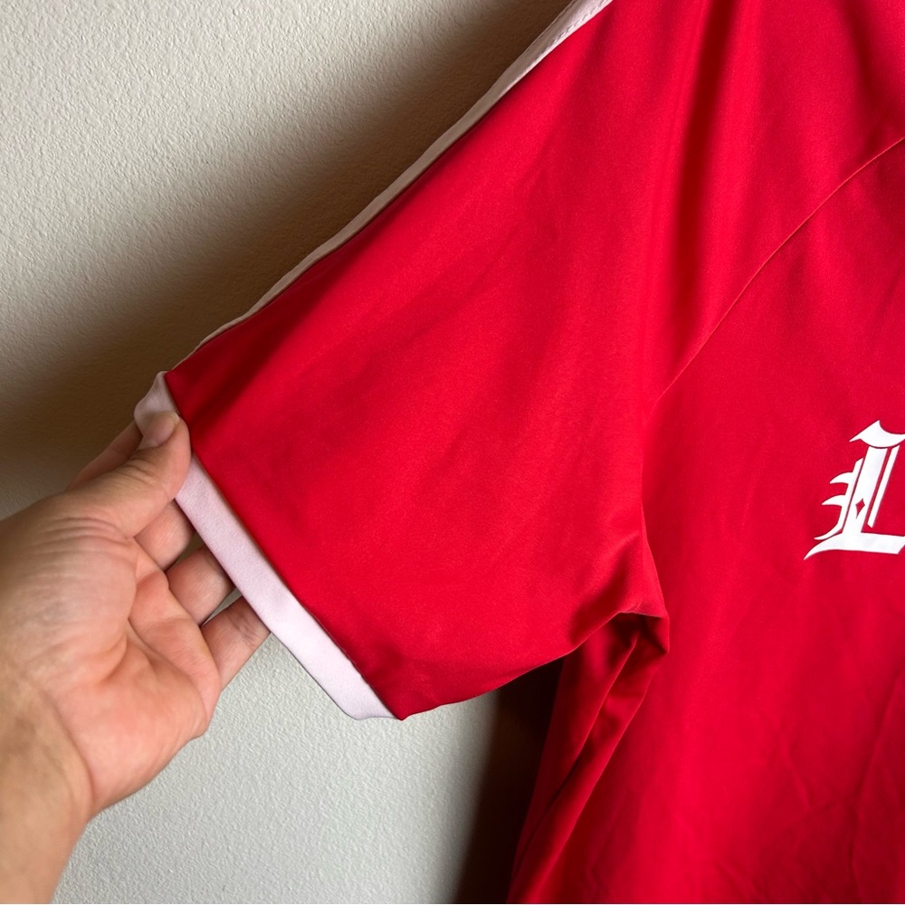Lioness Red and White V‑Neck Jersey Top - Picture 4 of 11